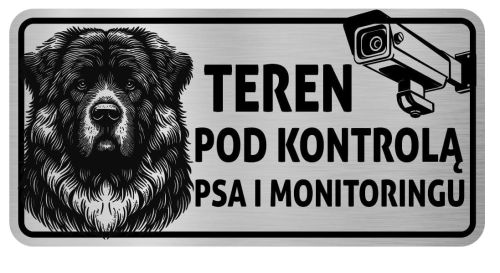 Tabliczka  obiekt monitorowany Uwaga pies20x10 Kaukaz