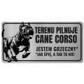 Tabliczka Uwaga pies Cane Corso 20x10