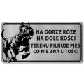 Tabliczka Uwaga pies Cane Corso 20x10