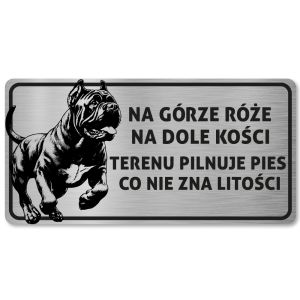 Tabliczka Uwaga pies Cane Corso 20x10