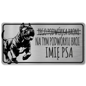 Tabliczka Uwaga pies Cane Corso 20x10