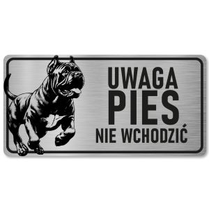 Tabliczka Uwaga pies Cane Corso 20x10