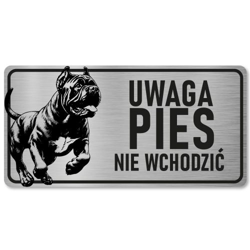 Tabliczka Uwaga pies Cane Corso 20x10