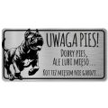 Tabliczka Uwaga pies Cane Corso 20x10