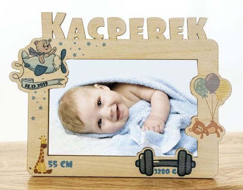 Rameczka na zdjęcie 15 na 10 cm z metryczką