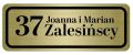 Tabliczka z Laminatu 12 x 4,5 cm z nazwiskiem