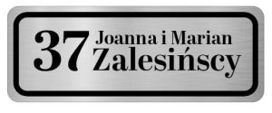 Tabliczka z Laminatu 12 x 4,5 cm z nazwiskiem