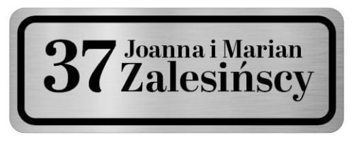 Tabliczka z Laminatu 12 x 4,5 cm z nazwiskiem