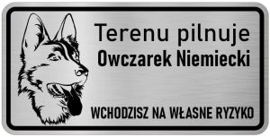 Tabliczka z Laminatu 20 x 10 Owczarek Niemiecki