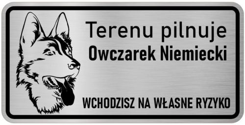 Tabliczka z Laminatu 20 x 10 Owczarek Niemiecki