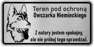 Tabliczka z Laminatu 20 x 10 Owczarek Niemiecki wzór 2