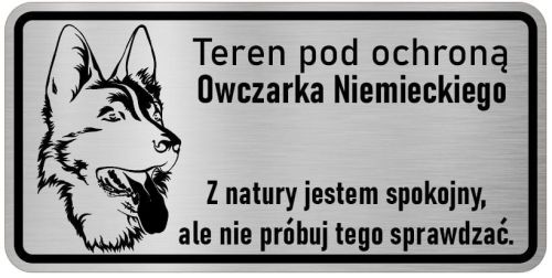 Tabliczka z Laminatu 20 x 10 Owczarek Niemiecki wzór 2