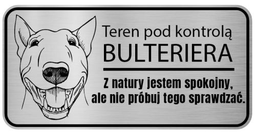 Tabliczka z Laminatu 20 x 10 Bulterier