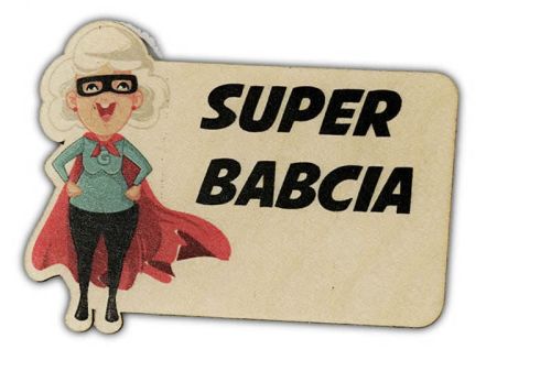 Magnes na lodówkę  - Super Babcia