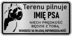 Tabliczka z Laminatu 20 x 10 Cane Corso - Niech prędkość będzie z Tobą