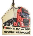 zawieszka na lusterko - Kochanie nie jedź jak wariat. Jak wariat mnie kochaj!