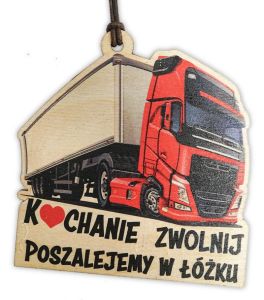 zawieszka na lusterko - Kochanie zwolnij, poszalejemy w łóżku