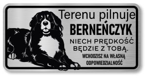 Tabliczka z Laminatu 20 x 10 Berneński Pies Pasterski