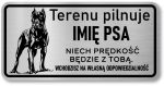 Tabliczka z Laminatu 20 x 10 Cane Corso  Niech prędkość będzie z Tobą