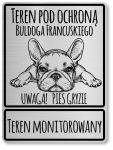 Tabliczka z Laminatu 20 x 15 Buldog Francuski -  uwaga pies gryzie