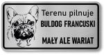 Tabliczka z Laminatu 20 x 10 Buldog Francuski - Mały ale wariat
