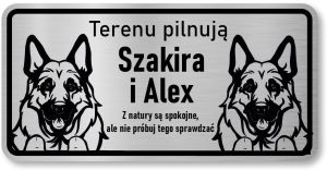 Tabliczka z Laminatu 20 x 10 Owczarki -  Tabliczka z imionami psów