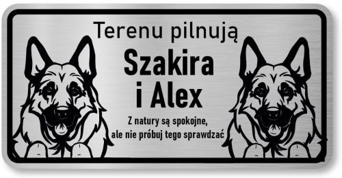 Tabliczka z Laminatu 20 x 10 Owczarki -  Tabliczka z imionami psów