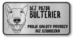 Tabliczka z Laminatu 20 x 10 Bulterier - po Śląsku 