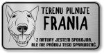 Tabliczka z Laminatu 20 x 10 Bulterier - Tabliczka z imieniem psa