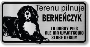 Tabliczka z Laminatu 20 x 10 Berneński Pies Pasterski