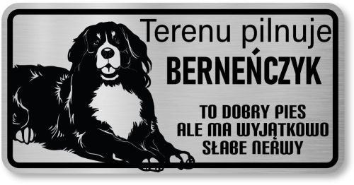 Tabliczka z Laminatu 20 x 10 Berneński Pies Pasterski